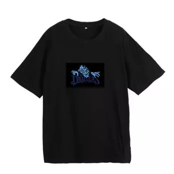 Футболка с эквалайзером и светодиодной подсветкой Dracula, активируемая звуком XXL