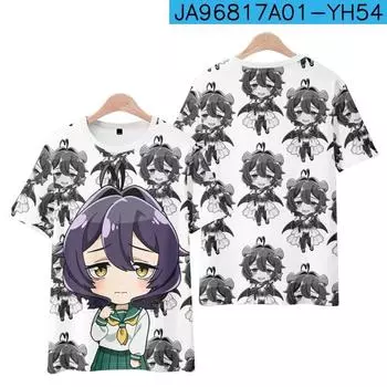 Футболка с аниме «Fushing Over Magical Girls», футболка с 3D-принтом для мужчин и женщин, детские футболки с коротким рукавом, одежда унисекс в стиле Харадзюку S белый