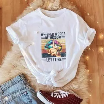 Футболка с азиатским размером и принтом, летняя футболка с забавным трендом и рисунком для губ, повседневная женская женская футболка с героями мультфильмов, женская мода, футболка с коротким рукавом S