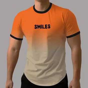 Футболка с буквенным принтом для мужчин, модная уличная футболка с короткими рукавами для мужчин, повседневный летний топ, свободная мужская одежда S