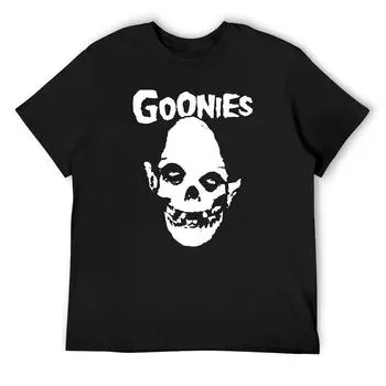 Футболка с черепом Goonies Misfits, забавная футболка с изображением фильмов, футболка в стиле панк 80-х годов, мужская, женская, детская, рок-футболки, футболки с аниме-тегами, мужские футболки S белый