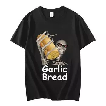 Футболка с чесноком и хлебом, мужские и женские модные футболки, хлопковая футболка, детские топы в стиле хип-хоп, футболки для мальчиков, одежда унисекс, футболка с рэпером 4XL