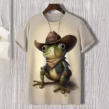 Футболка с цифровой 3D-печатью для женщин, короткий рукав, свитер, круглый вырез, футболка, топ S