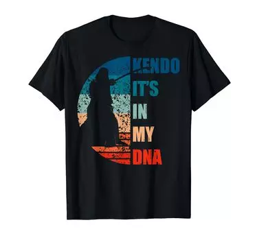 Футболка с дизайном японских боевых искусств Кендо чёрный