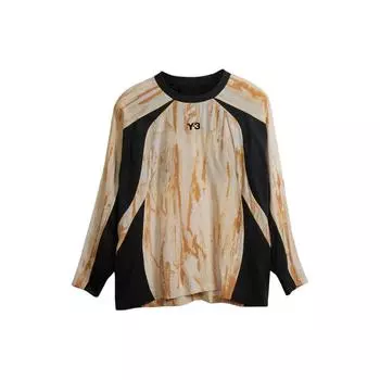 Футболка с длинным рукавом adidas Y-3 Rust Dye, многоцветная/черная, мужская, уличная одежда IR6256 L
