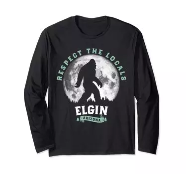 Футболка с длинным рукавом Arizona Bigfoot Night Walk Retro Moon Elgin чёрный