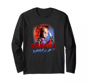 Футболка с длинным рукавом Chucky Wanna Play Bloody Knife чёрный
