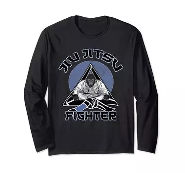 Футболка с длинным рукавом для бойца джиу-джитсу BJJ Grappling MMA Gorilla Wear чёрный