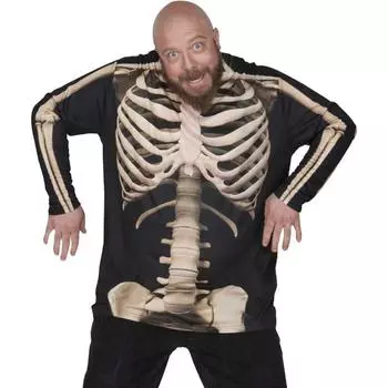 Футболка с длинным рукавом Faux Real Halloween 3D Skeleton Photo-Realist S