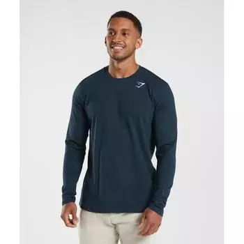 Футболка с длинным рукавом GYMSHARK Crest Темно-синяя A1A9E UBCY XS