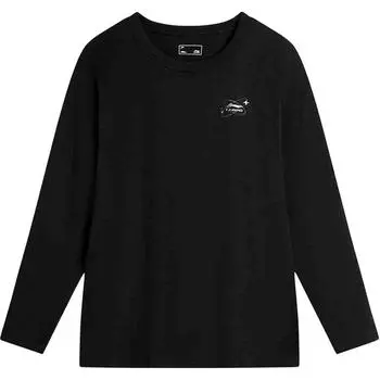 Футболка с длинным рукавом и круглым вырезом Li Ning Sports Lifestyle Series с логотипом AHSU007-3 для мужчин 4XL