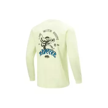 Футболка с длинным рукавом Li Ning Badfive с принтом в виде букв, быстросохнущая, мужская, цвет нефрит-зеленый ATLU021-1 XL