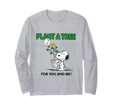 Футболка с длинным рукавом Peanuts Snoopy Plant A Tree синий