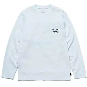 Футболка с длинным рукавом «Snow Peak Think Twice» Футболка с длинным рукавом «Think Twice» TS 24au10602wh белая S [покрой для улицы, шитье для мужчин]