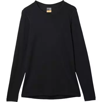 Футболка с длинным рукавом, выкройка и пошив, W 200 Oasis LS Crewe, черная, S [Ice Breaker], женская