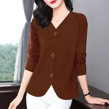 Футболка с длинным рукавом женская весна осень новинка плюс размер Fat Mm стильный топ с V-образным вырезом свободный внутренний слой нижняя рубашка XXXXXL