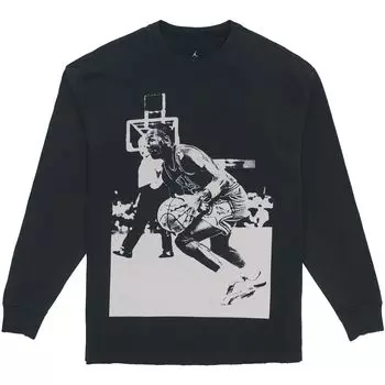 Футболка с длинными рукавами Air Jordan x Union MJ (Азия) Off Noir топы унисекс черные DM2842-045 S