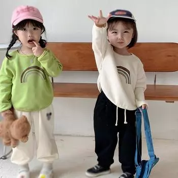 Футболка с длинными рукавами для маленьких девочек, повседневная футболка, весна и осень 100