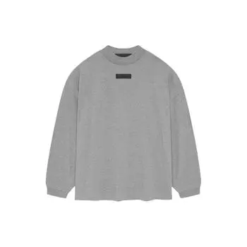 Футболка с длинными рукавами Fear of God Essentials Темно-вересковая овсянка Мужские топы Серые 125SP244203F L