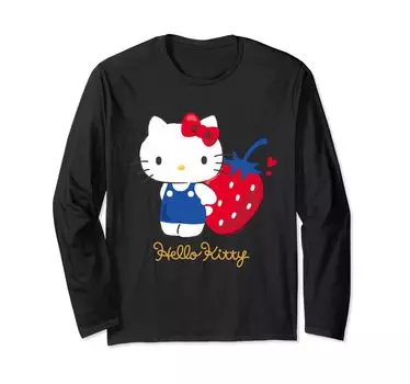Футболка с длинными рукавами Hello Kitty Strawberry чёрный
