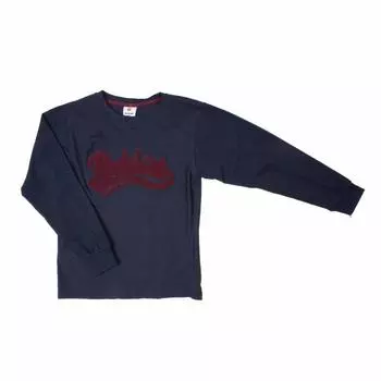 Футболка с длинными рукавами и круглым вырезом из мягкой хлопковой махры с нашивкой 21004j Child REDSKINS