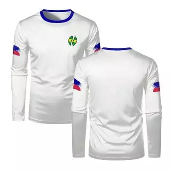 Футболка с длинными рукавами из японской футбольной команды «Анимация капитана» ATOM School Nansheng Olive And Benji Tsubasa Jersey Men Tees S