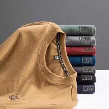 Футболка с длинными рукавами, мужская толстовка с короткими рукавами, весна-осень, новая повседневная универсальная модная толстовка для мужчин M