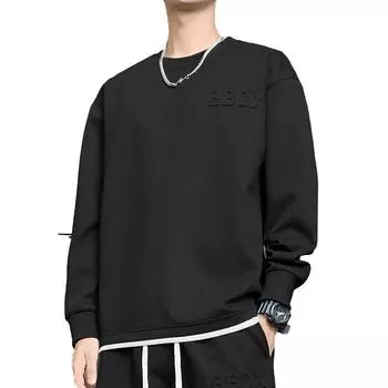 Футболка с длинными рукавами, мужской пуловер с круглым вырезом, свободный повседневный крой на флисовой основе, толстовка с капюшоном 8XL