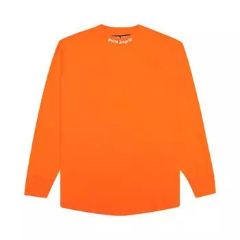 Футболка с длинными рукавами Palm Angels Classic Logo Over Orange/White для мужчин PMAB001S22JER0032001 XL