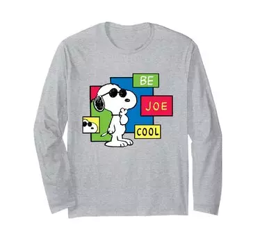 Футболка с длинными рукавами PEANUTS Be Joe Cool Snoopy синий