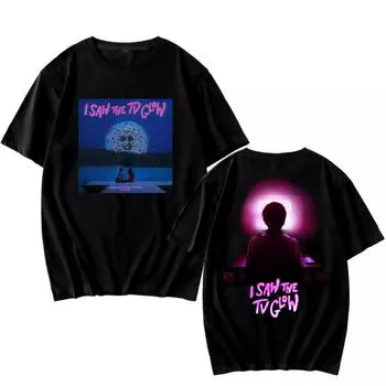 Футболка с графическим принтом Alex GI Saw The TV Glow, модная, забавная, свободного покроя, унисекс, винтажный топ, новая хлопковая футболка, креативная, эстетичная футболка XS чёрный