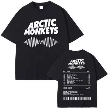 Футболка с графическим принтом музыкального альбома Arctic Monkeys для мужчин и женщин, винтажные футболки в уличном стиле, 100% хлопок, повседневная футболка большого размера S