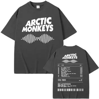 Футболка с графическим принтом музыкального альбома Arctic Monkeys для мужчин и женщин, винтажные футболки в уличном стиле, 100% хлопок, повседневная футболка большого размера S