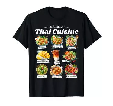 Футболка с изображением азиатской кухни в стиле тайского ресторана Gourmet Crew