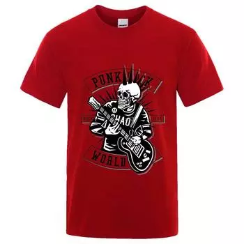 Футболка с изображением черепа на Хэллоуин, мужская повседневная футболка свободного покроя с короткими рукавами, мужская футболка в стиле хип-хоп, удобная верхняя часть b S