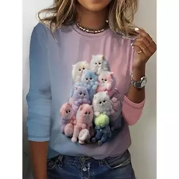 Футболка с изображением головы тыквы и черепа. Повседневный топ с коротким рукавом для весенне-летней женской одежды. S