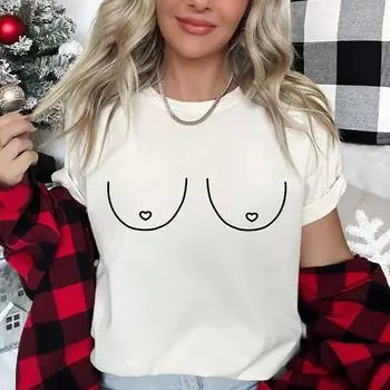 Футболка с изображением груди для женщин, женская футболка с 3D-принтом, футболка с изображением груди и рака груди, футболки с изображением груди, одежда, пропагандирующая гендерное равенство S