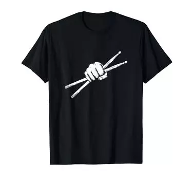 Футболка с изображением кулака барабанщика чёрный