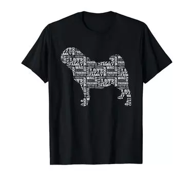 Футболка с изображением любителя мопсов