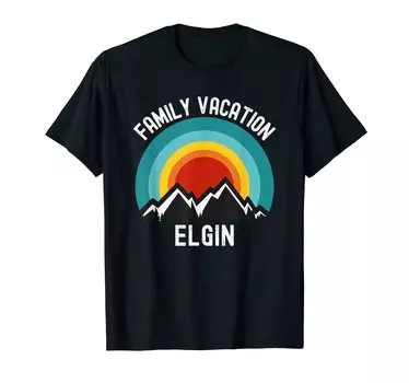 Футболка с изображением семейного отпуска Elgin