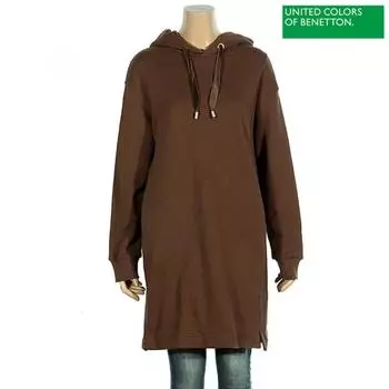 Футболка с капюшоном BeneTTon BeneTTon длинная Baopf3941 Br Braun/OS