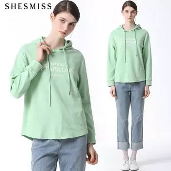 Футболка с капюшоном и принтом «She S miss» Green (GN)/55