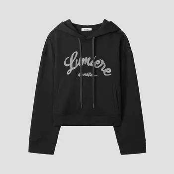 Футболка с капюшоном и вышитыми надписями She Smiss swjTsp12050 creamy/66