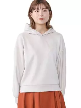 Футболка с капюшоном из замши БЕЖЕВЫЙ БЕСПЛАТНО [Beams Heart] L/S Женская бежевый