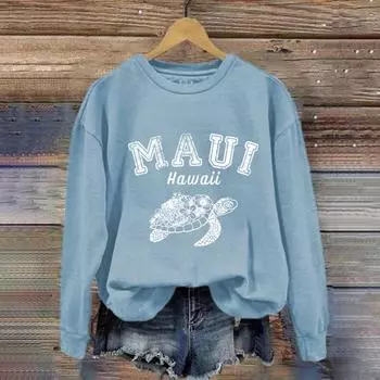 Футболка с капюшоном, женская толстовка, женская осенняя одежда с принтом морских животных, женский спортивный свитер больших размеров, базовый женский свитер с буквенным принтом 3XL