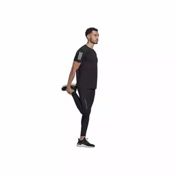 Футболка с коротким рукавом Adidas Running Own The Run мужская черная/светоотражающая серебристая (H58591) ИЛИ