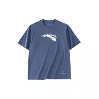 Футболка с коротким рукавом Anta Basketball Series с принтом букв Ice Feel Loose, унисекс, топы Riverbank-Blue 972321102-4 M