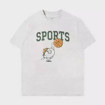 Футболка с коротким рукавом BT21 SHOOKY BASIC, овсянка (Выберите опцию: M / L) M