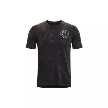 Футболка с коротким рукавом и буквенным принтом Under Armour, мужские топы, черные 1374228-001 L