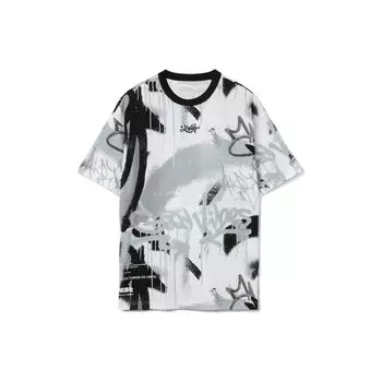 Футболка с коротким рукавом и буквенным узором Li Ning, белая, мужская, AHSR089-1 XXXL